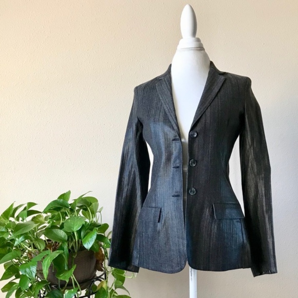 Poleci Charcoal Grey Blazer Cotton 12